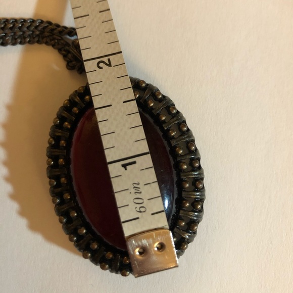 Avon pendant and earring set, faux dark stone - Picture 12 of 12